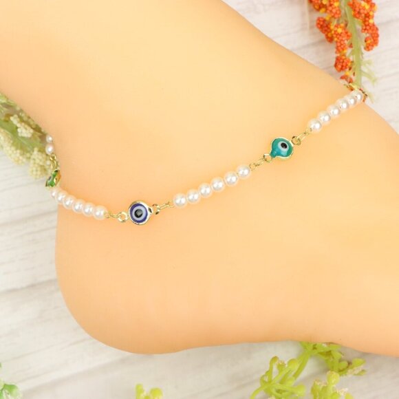 "Handmade Anklet – Elegant & Delicate Jewelry for Women | UNVRC1451 - Picture 1 of 10